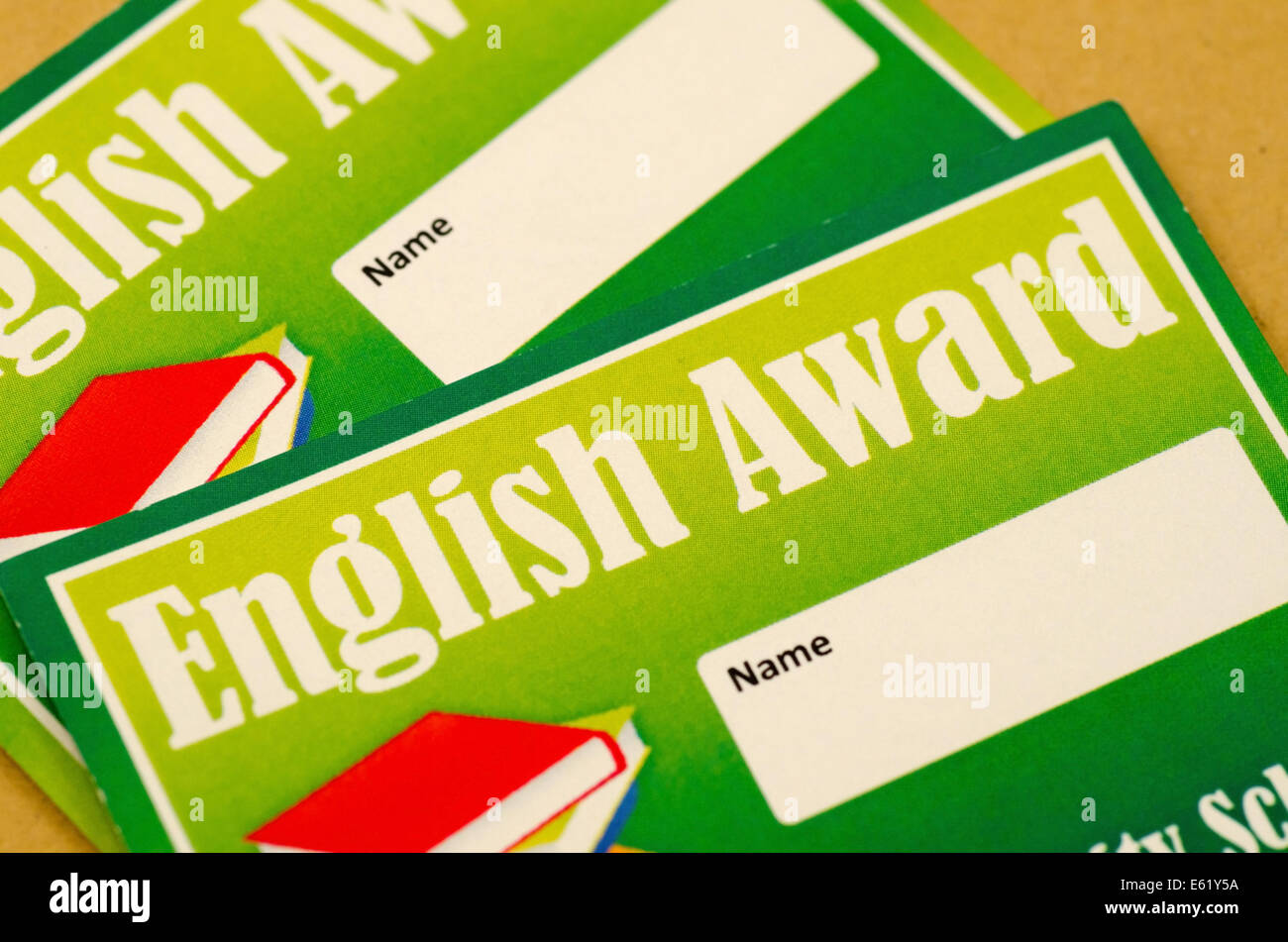 School English Awards Stock Photo