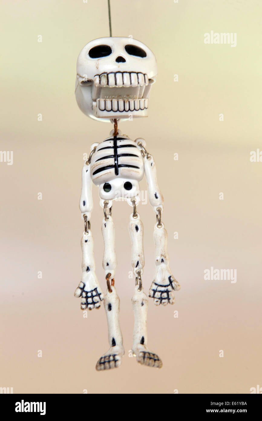 Skeleton toy, Halloween toy Death hanging Stock Photo