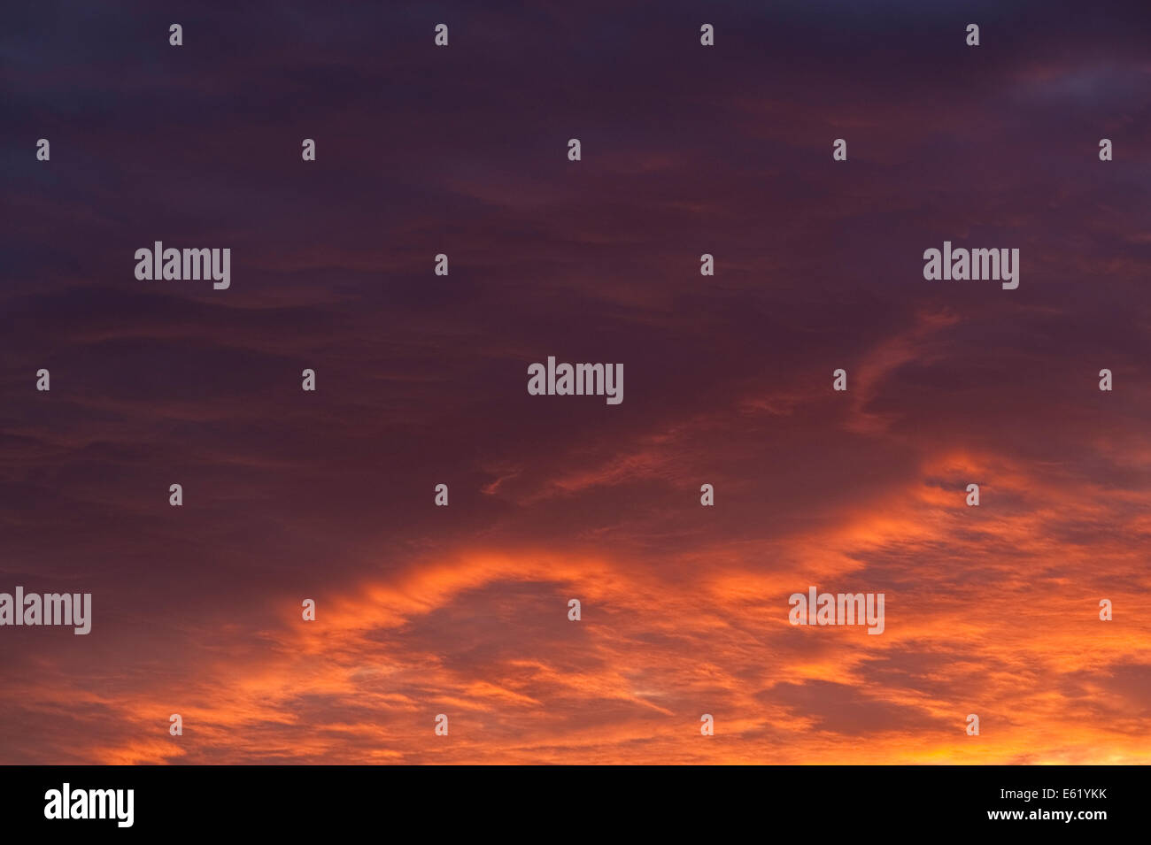Stratocumulus clouds at sunset Stock Photo - Alamy