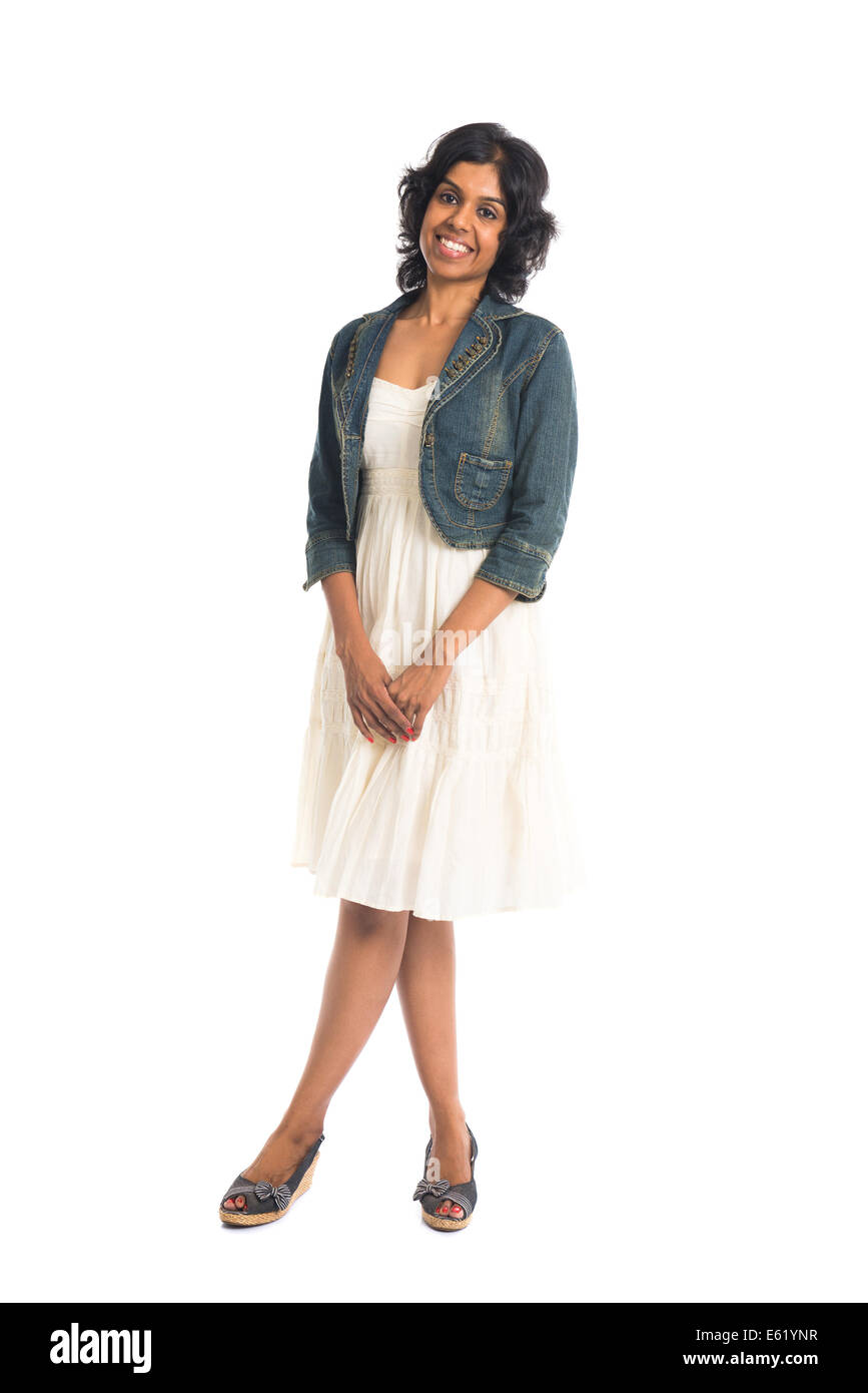 Indian girl with long black hair Cut Out Stock Images & Pictures - Alamy