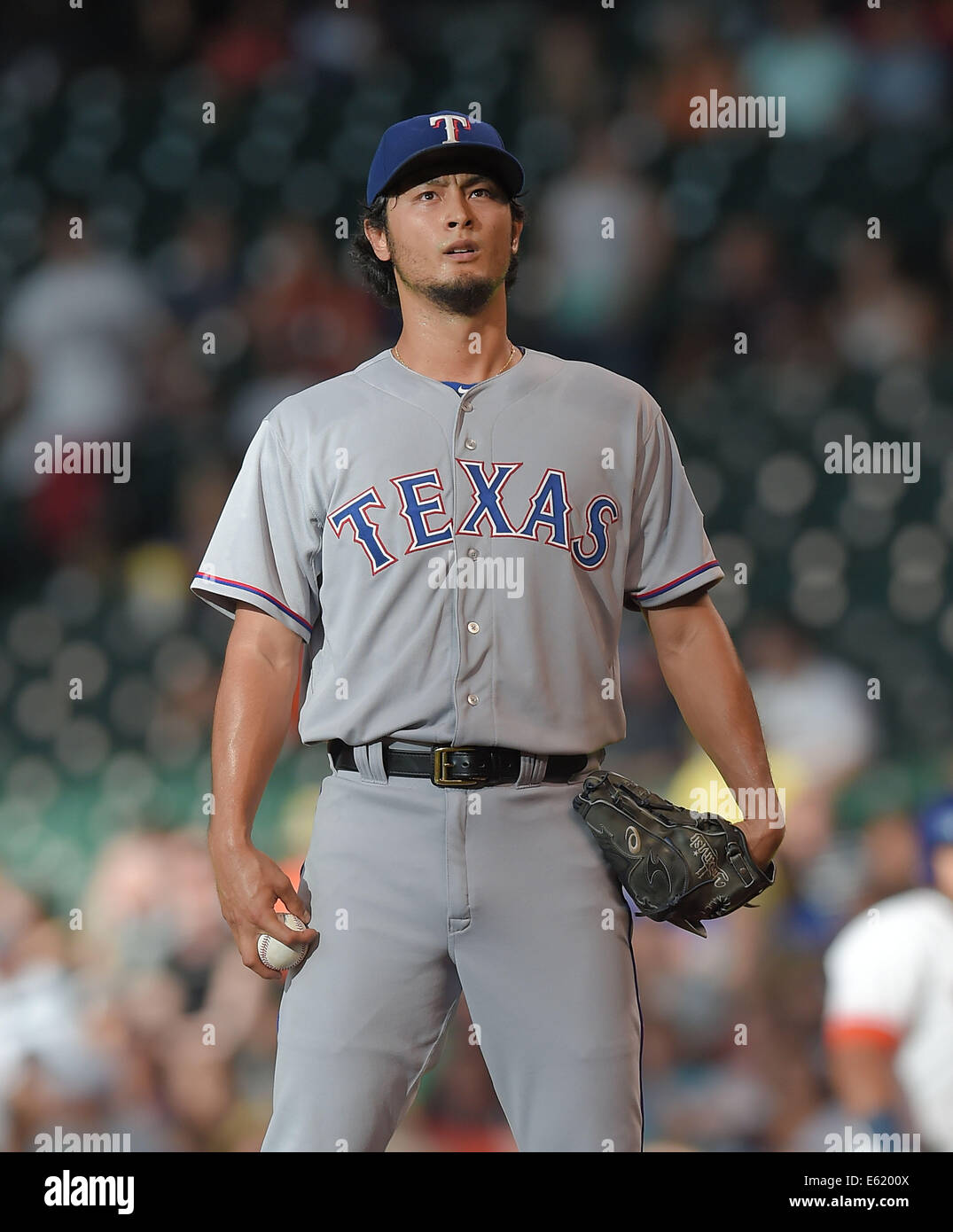 Houston, Texas, USA. 9th Aug, 2014. Yu Darvish (Rangers) MLB : Yu ...