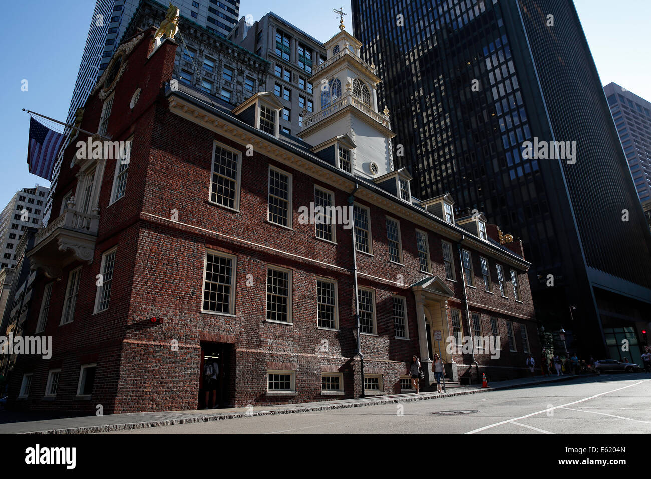 Eua massachusetts old state house no centro histórico da cidade de boston  perto de beacon hill e freedom trail