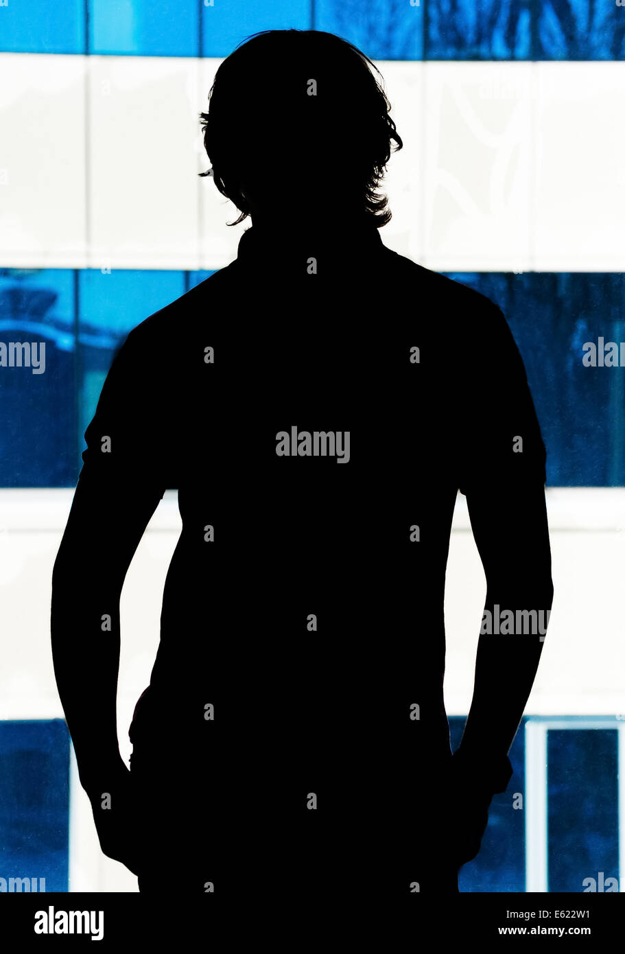 Male standing silhouette hi-res stock photography and images - Alamy