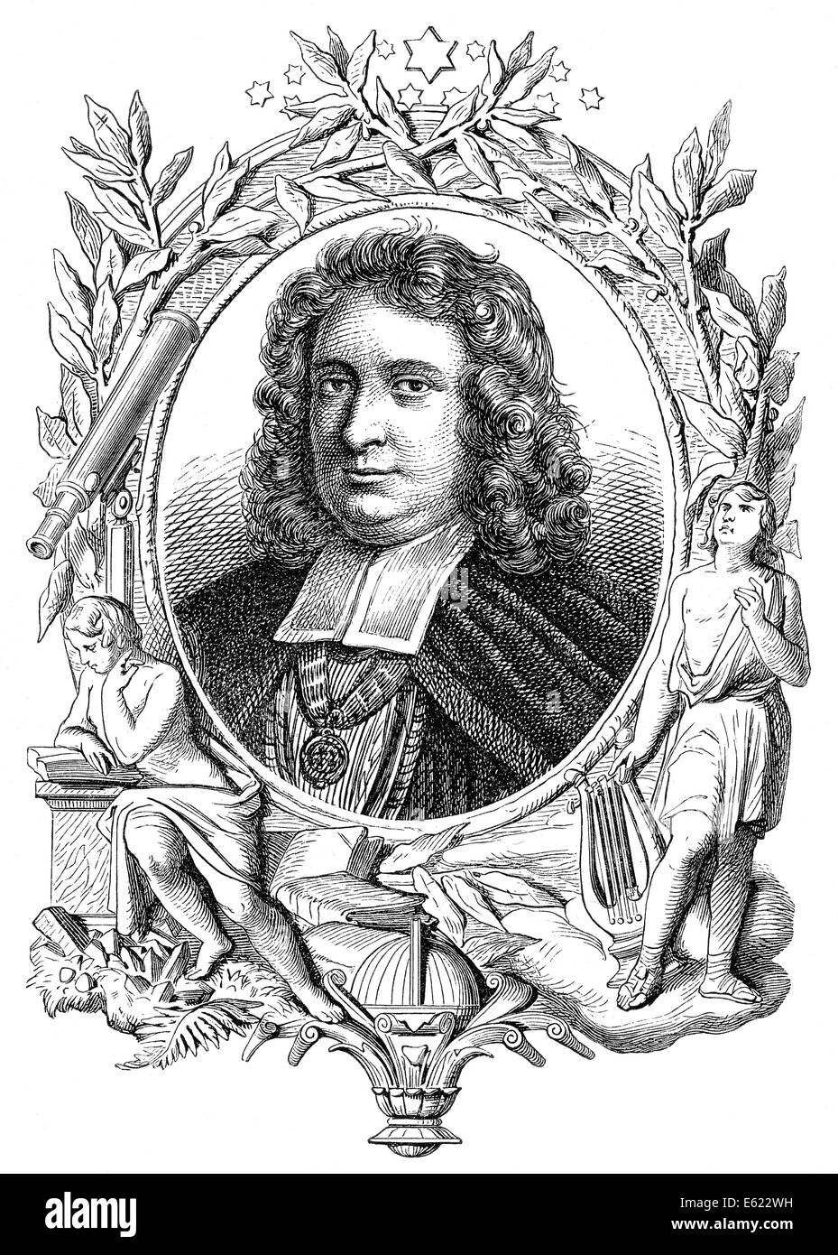 Gilbert Burnet, 1643-1715, a Scottish theologian, historian and Bishop of Salisbury, Stock Photo