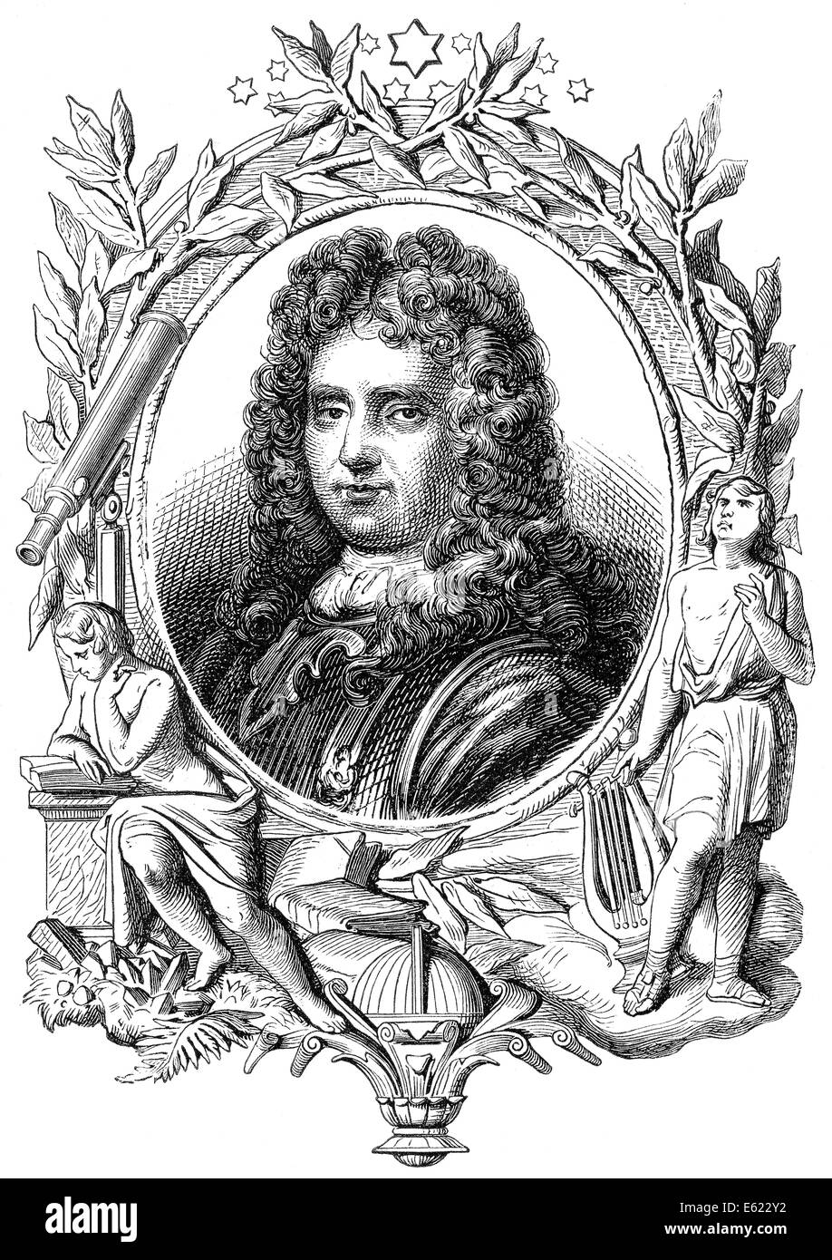 Antoine or Anthony Hamilton, 1646-1720, an Irish classical author of near Scottish ancestry, Stock Photo