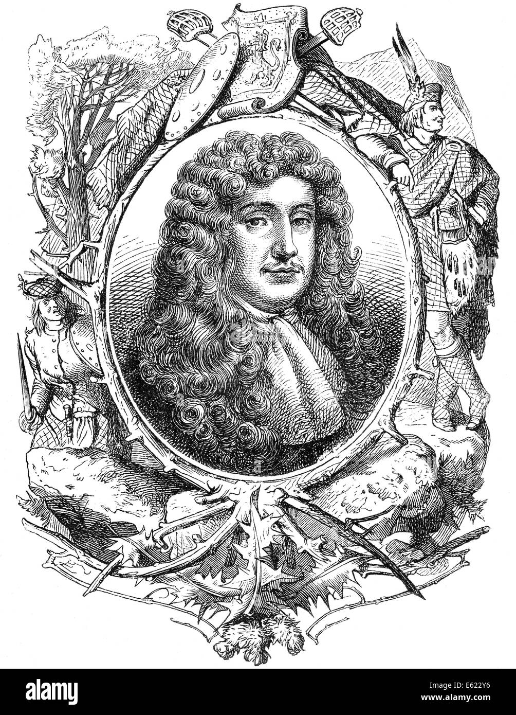 John Murray, 1st Marquess of Atholl, 1631-1703, a leading Scottish royalist and defender of the Stuarts in the English Civil War Stock Photo