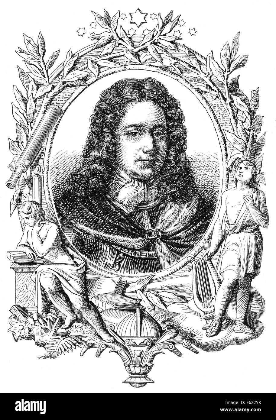 Louis de Rouvroy, duc de Saint-Simon, 1675-1755, a French soldier, diplomat and writer of memoirs, Stock Photo