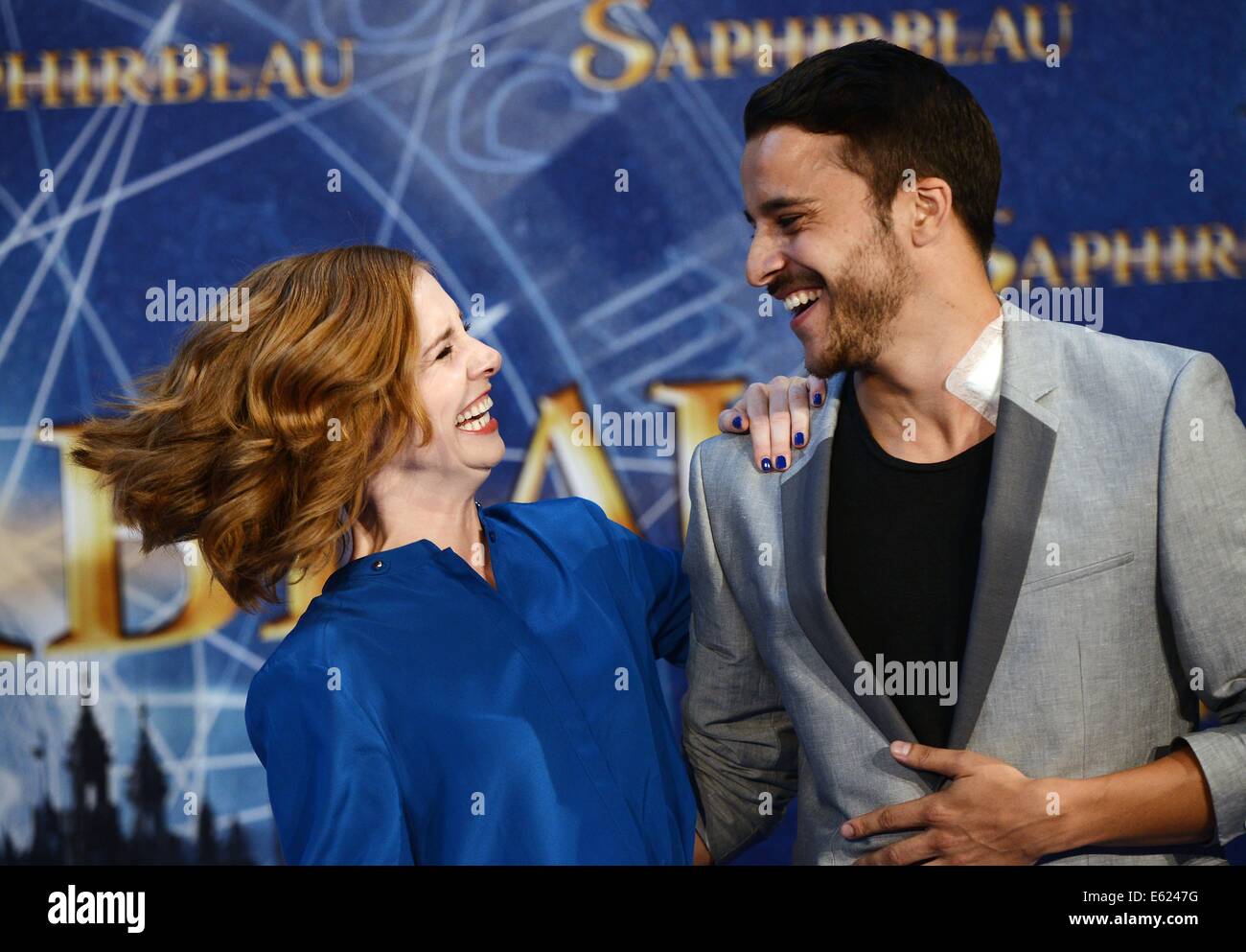 Cologne, Germany. 11th Aug, 2014. Actress Laura Berlin poses before the  premiere of the film Sapphire Blue in Cologne, Germany, 11 August 2014.  The film will come to German cinemas on 14