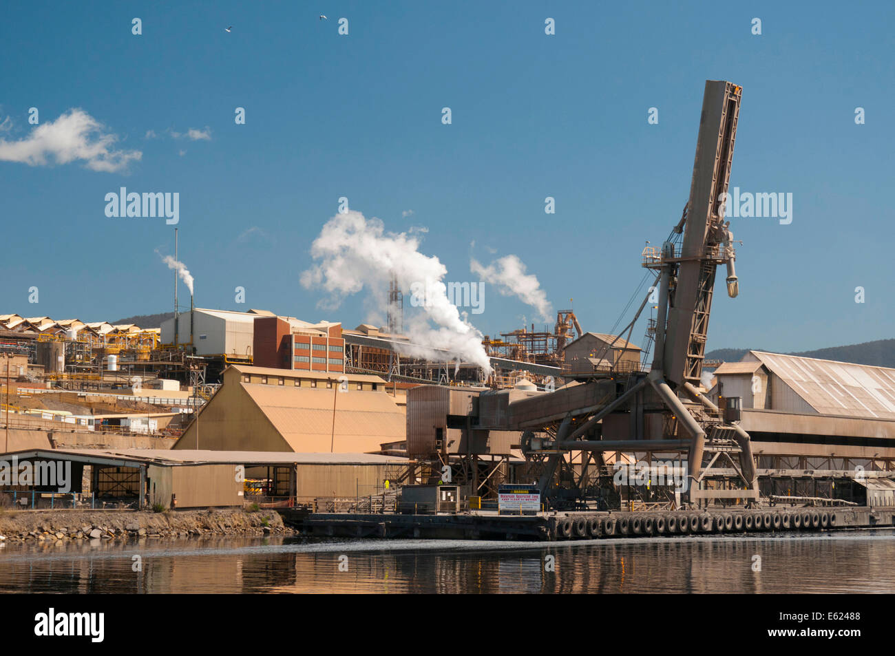 Electrolytic Zinc Works on the Derwent River at Hobart, Tasmania, Australia. Currently owned by