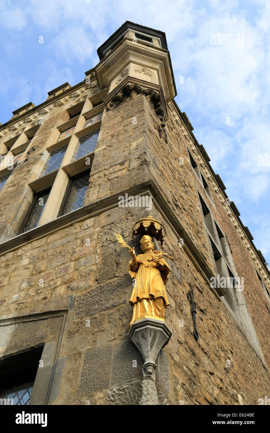 Aachen cathedral town hall and city centre Stock Photo