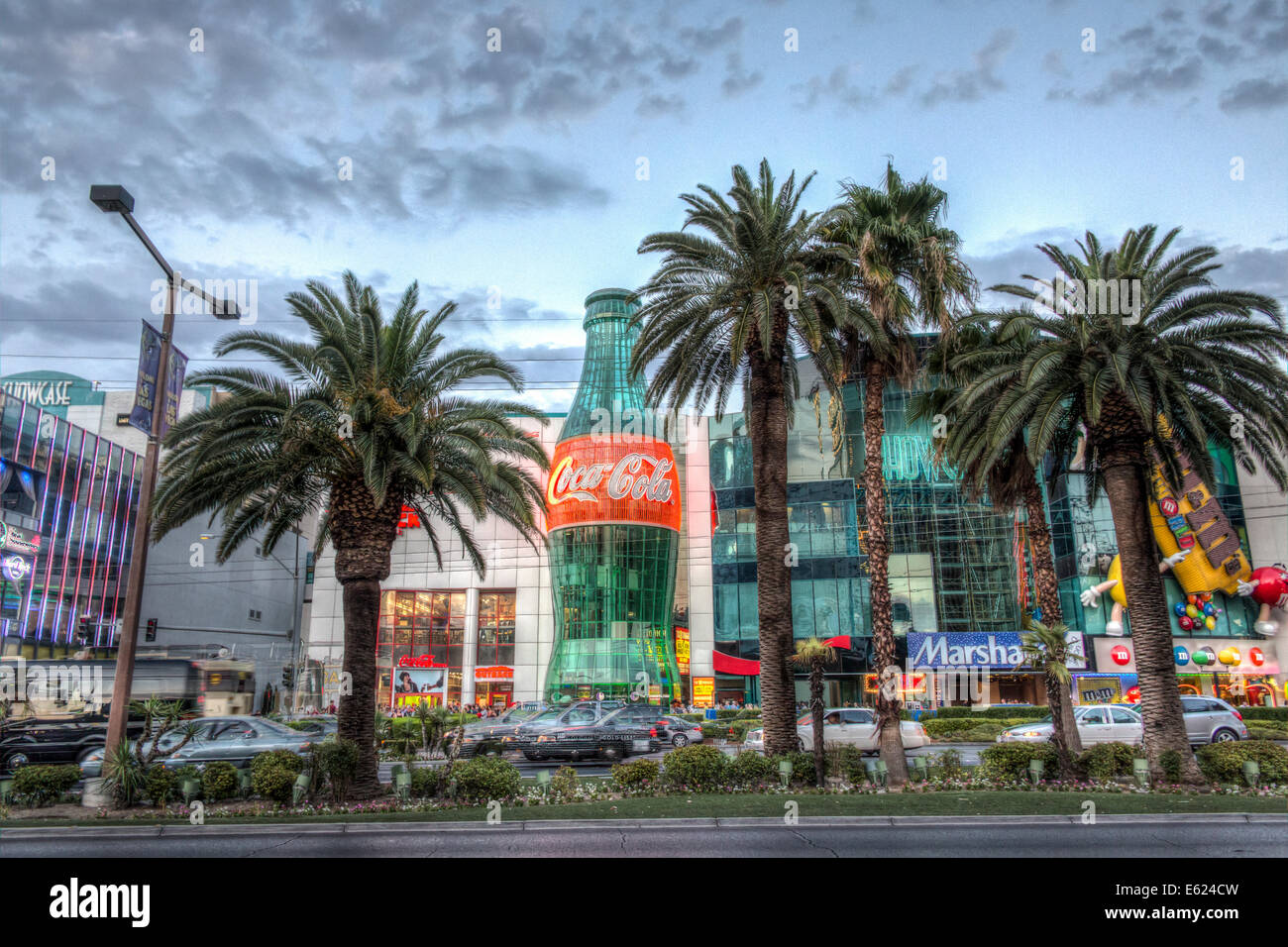 Street view, Las Vegas Boulevard, Las Vegas, Nevada, United States Stock Photo