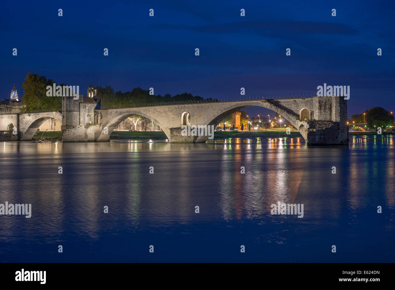 Rhône with the Pont SaintBénézet bridge, also known as Pont d'Avignon