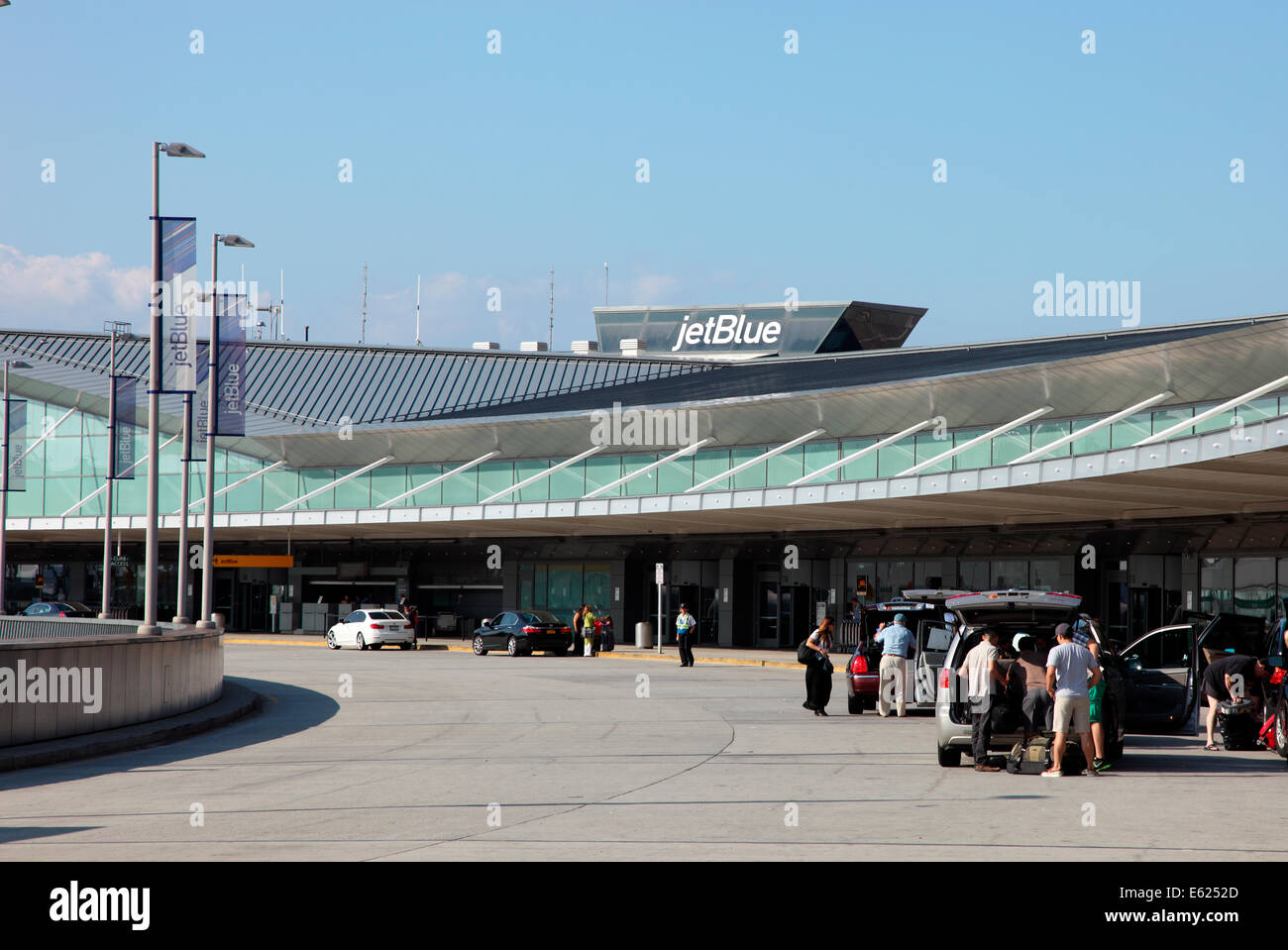 jet Blue Terminal 5 at JFK Airport in New York. Stock Photo