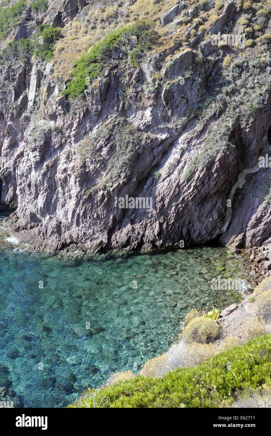 Capraia island (Tuscan Archipelago, Italy), the Zurletto bay Stock Photo