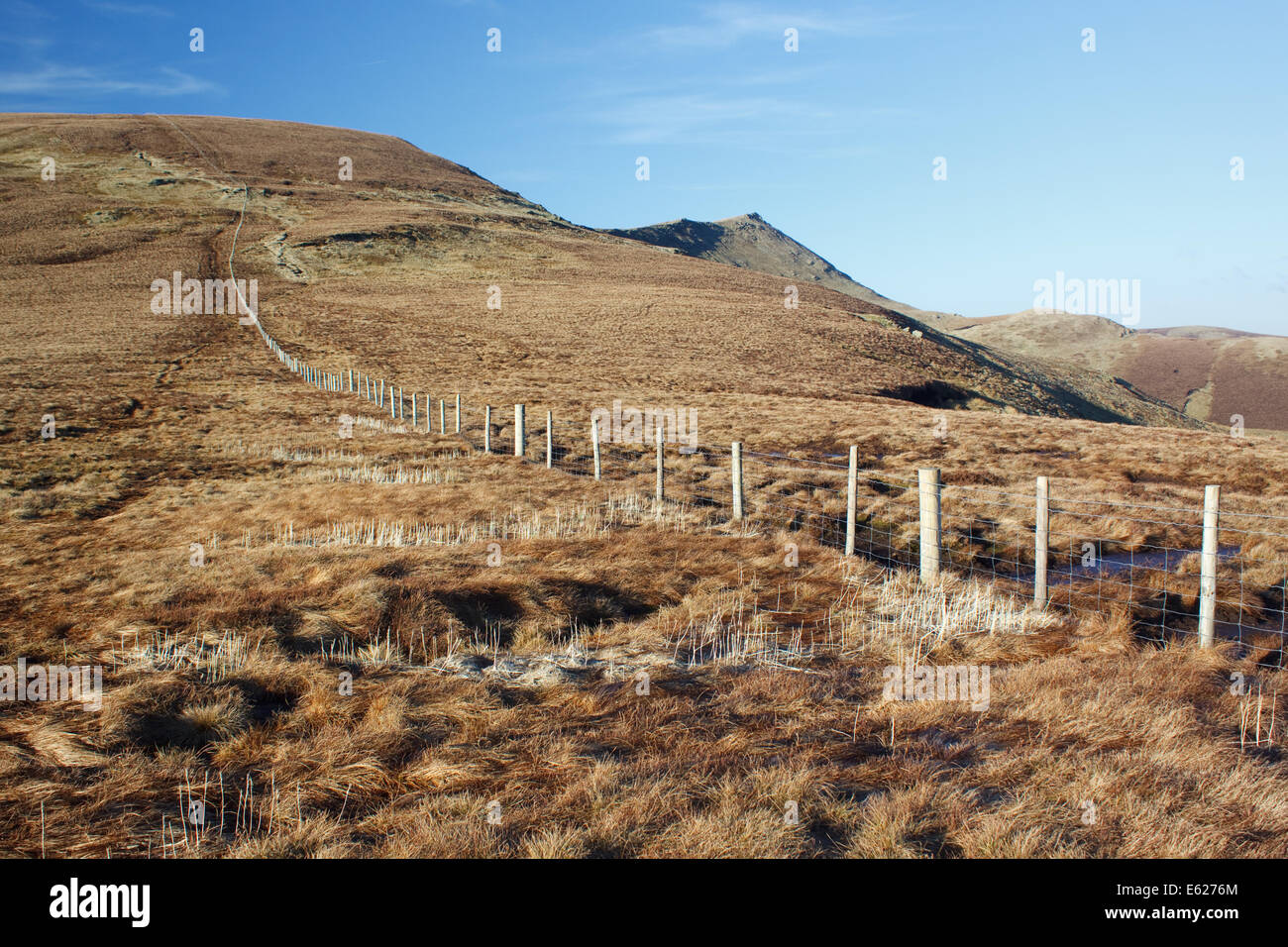 The view across to the mountain Cadair Berwyn from the slopes of Moel