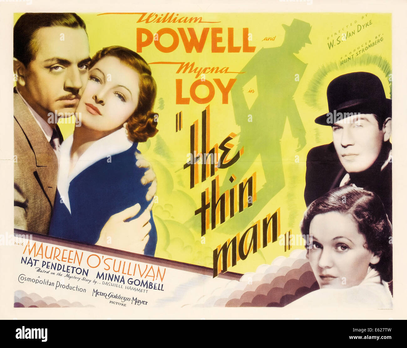THE THIN MAN - Movie Poster - Directed by W.S. Van Dyke - MGM 1934 Stock Photo