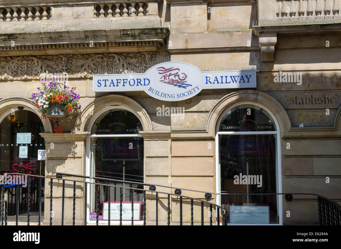 Stafford Railway Building Society branch in Market Square, Stafford Stock Photo