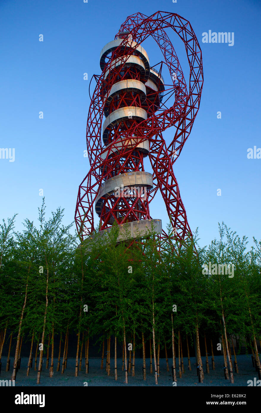 Orbit tower by Arcelor Mittal in the Queen Elizabeth Olympic park Stratford. Stock Photo
