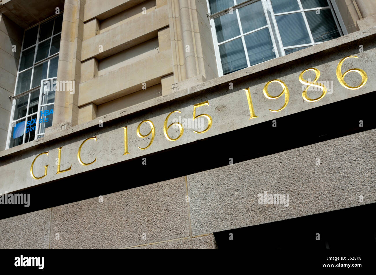 London, England, UK. County Hall on the South bank. Home of the GLC (Greater London Council) from 1965-1986 Stock Photo