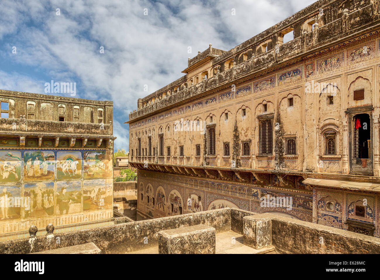 Old palace in Mandawa, Rajasthan, India, Asia Stock Photo