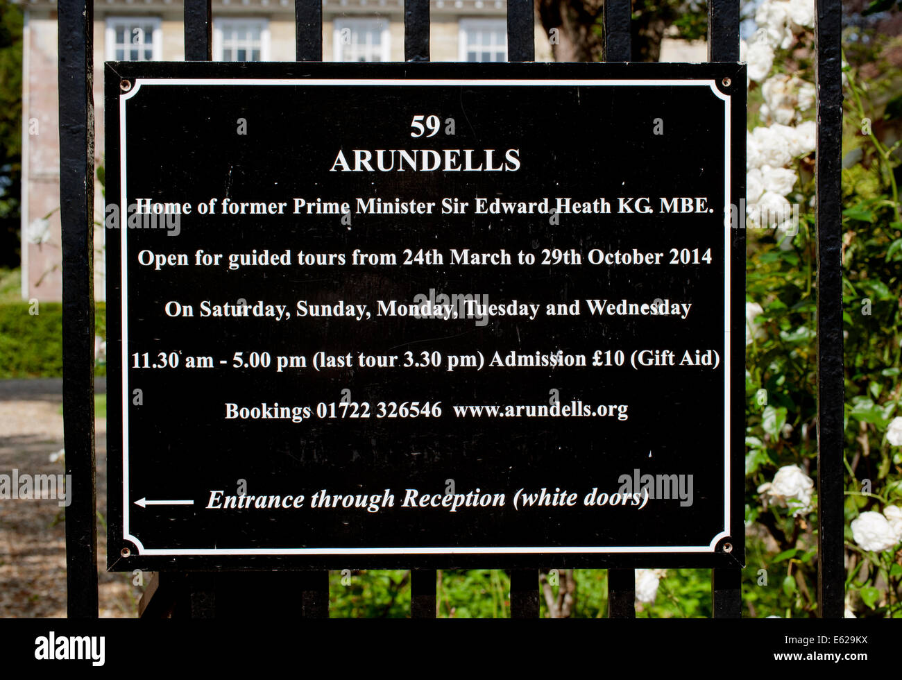 Arundells, The Home of Sir Edward Heath, former Prime Minster of UK, Cathedral Close, Salisbury, Wiltshire, England,UK. Stock Photo