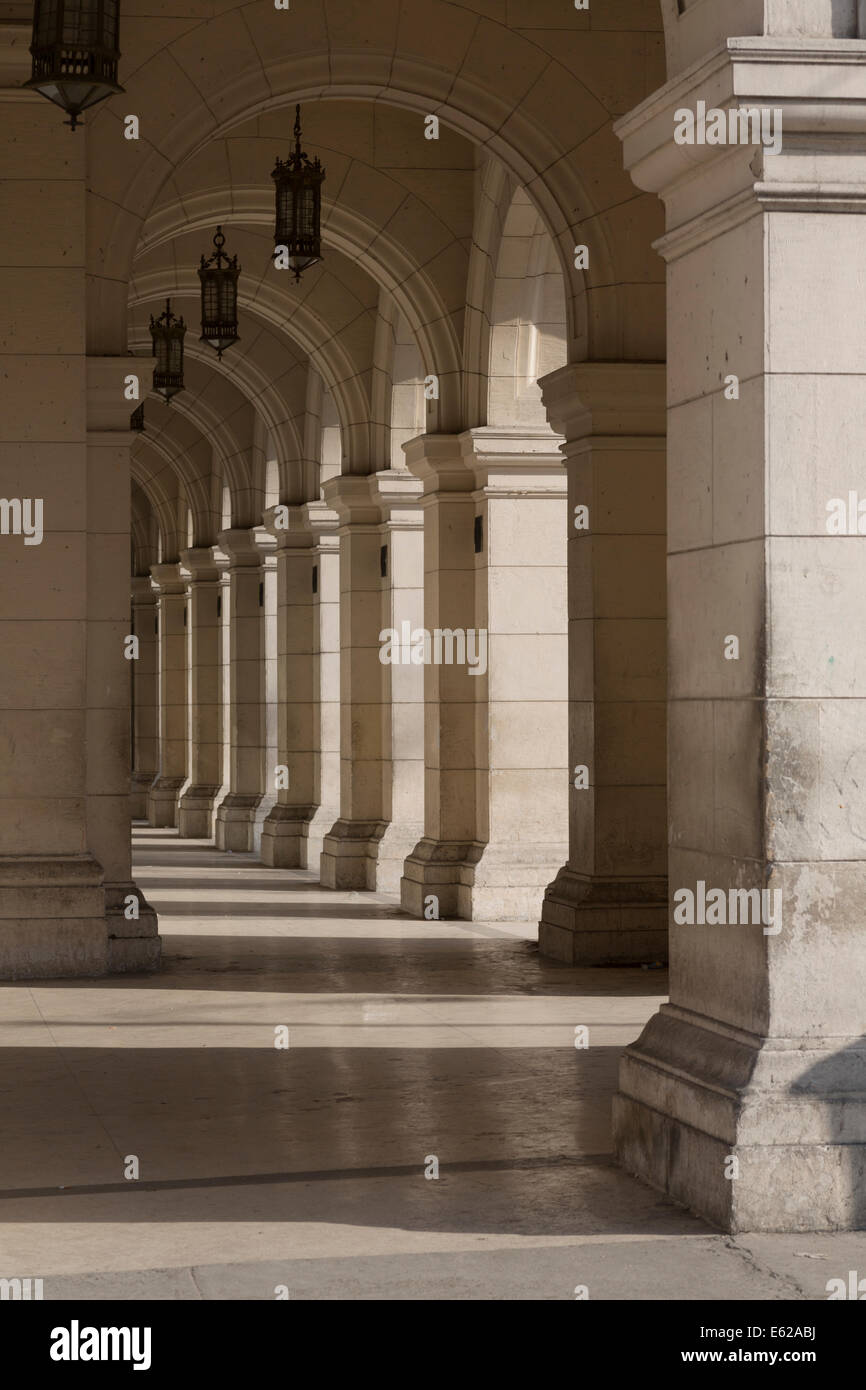 arcade, National Museum of Fine Arts of Havana (Museo Nacional de Bellas Artes de La Habana) in Havana, Cuba Stock Photo