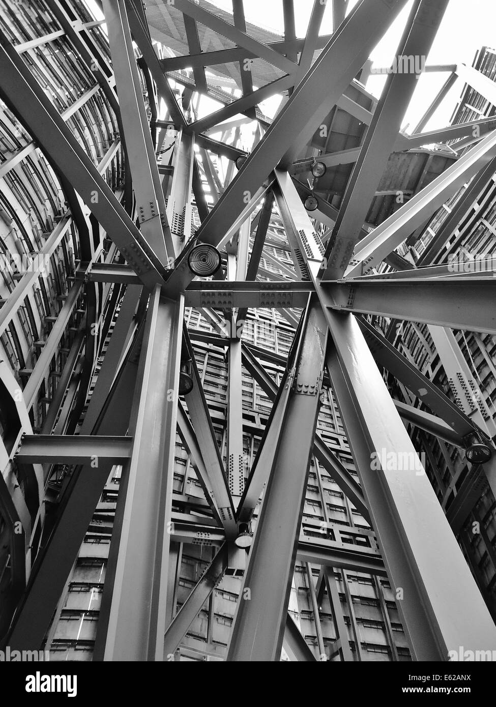 architecture iron steel building black and white Stock Photo Alamy
