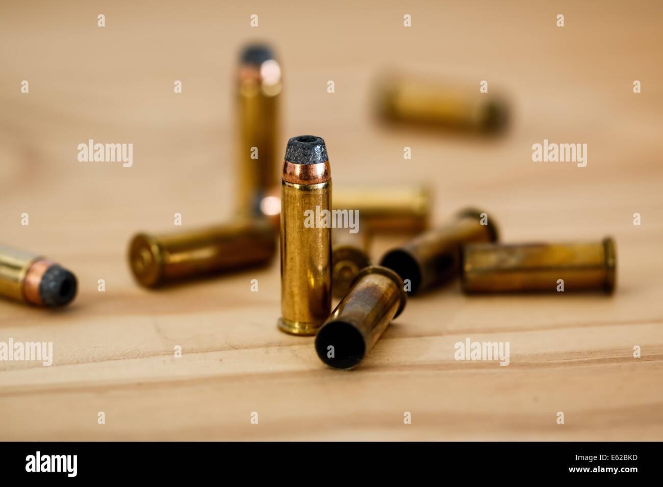 bullet cartridge ammunition crime ammo shell Stock Photo