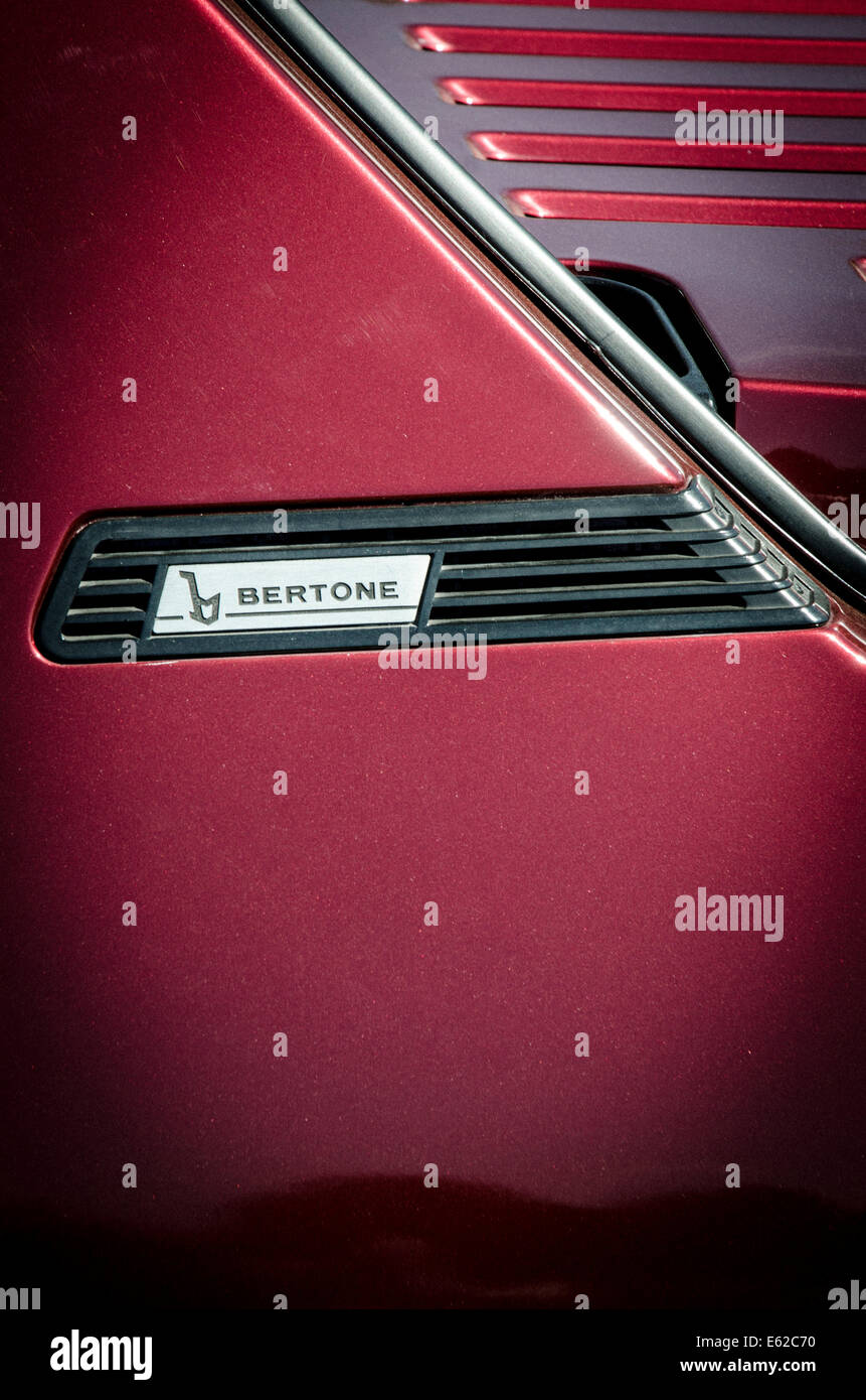 Bertone logo on Fiat X1/9 Stock Photo