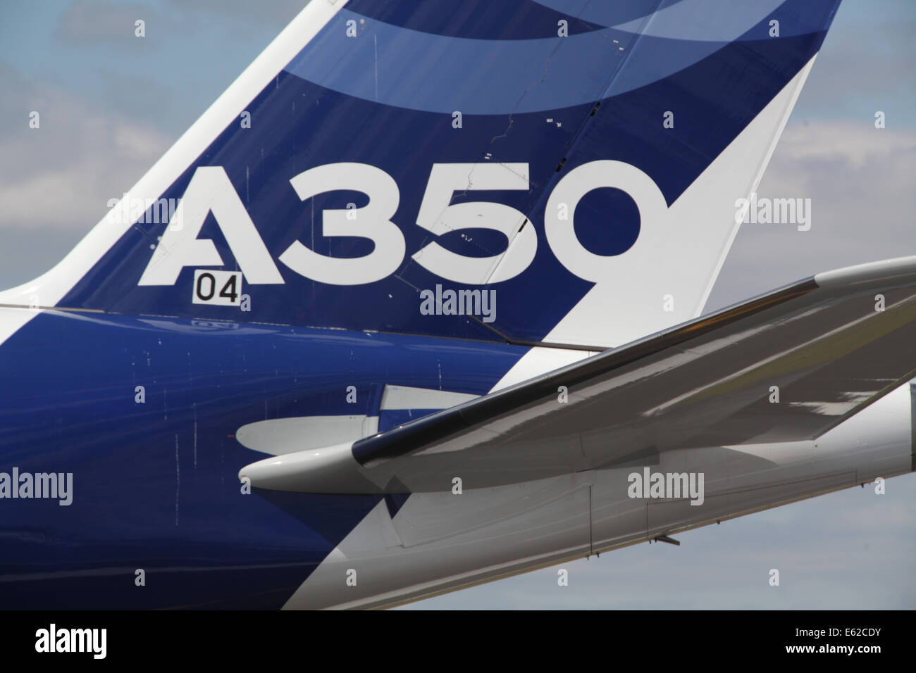 Airbus A350 at Farnborough Airshow 2014 Stock Photo