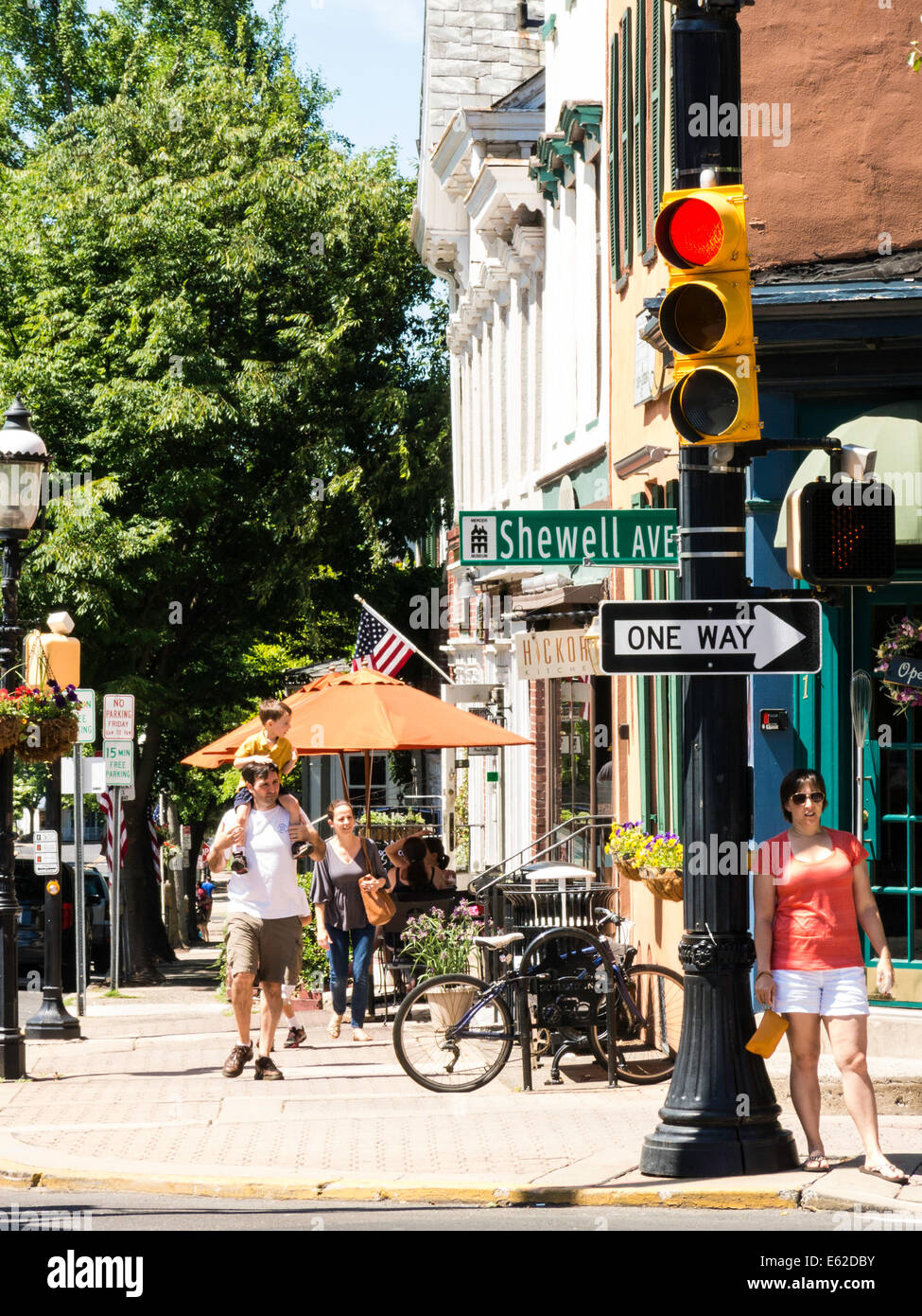 Historic downtown doylestown pennsylvania usa hires stock photography