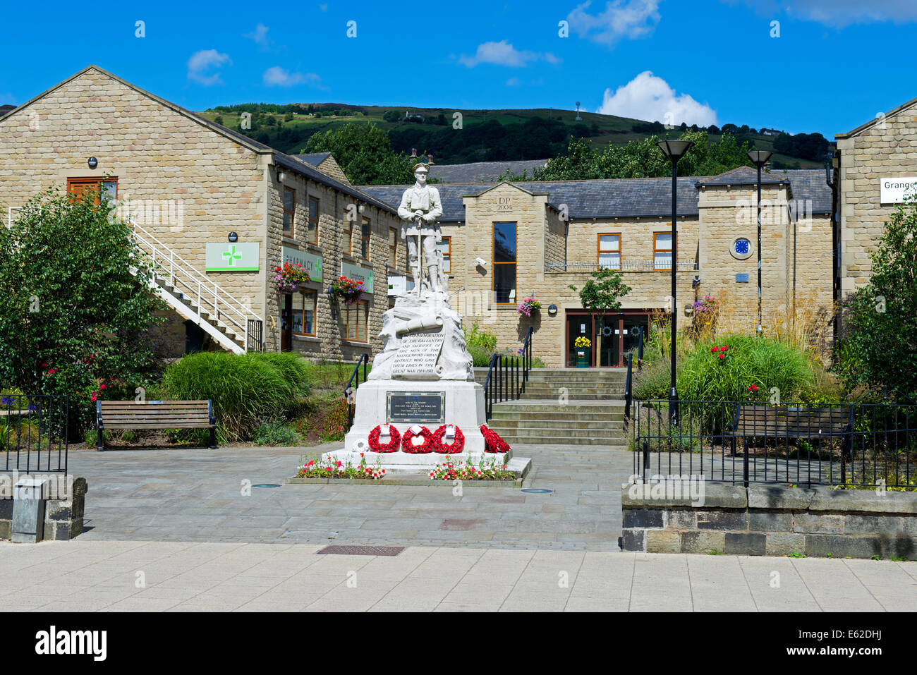 War memorial, Mytholmroyd, Calderdale, West Yorkshire, England UK Stock