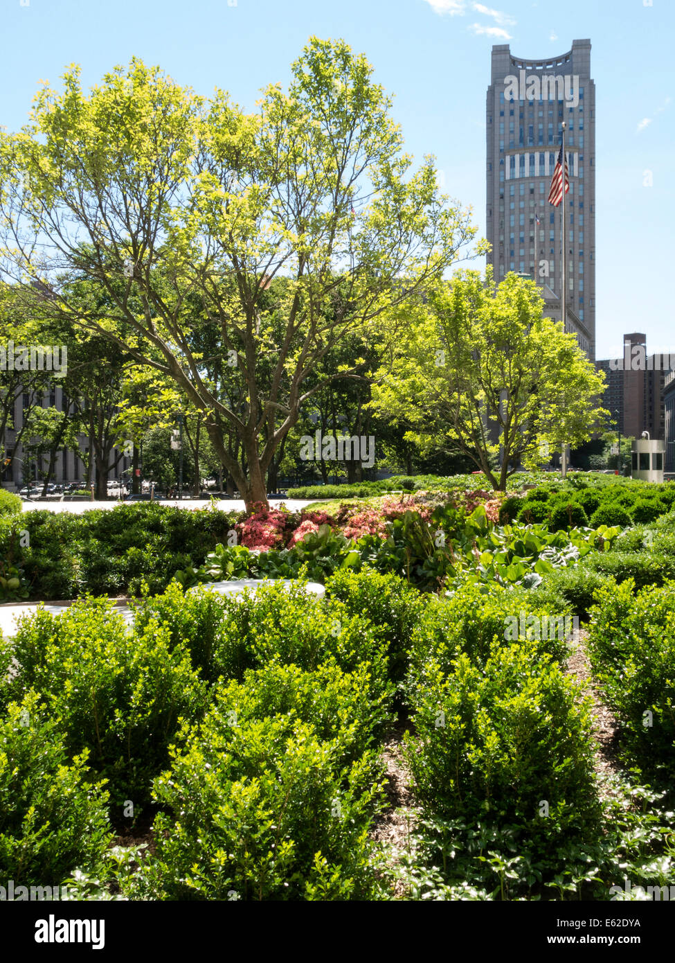 Jacob K. Javits Federal Plaza in Foley Square, NYC Stock Photo