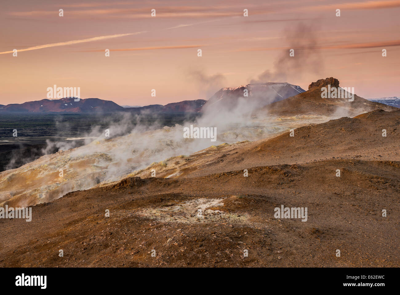 Geothermal hot springs, mud pots and fumaroles, Namaskard close to Lake