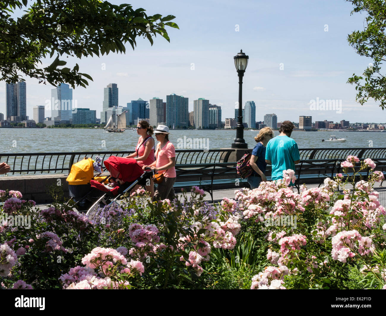 Nelson A. Rockefeller Park in Battery Park City, NYC Stock Photo