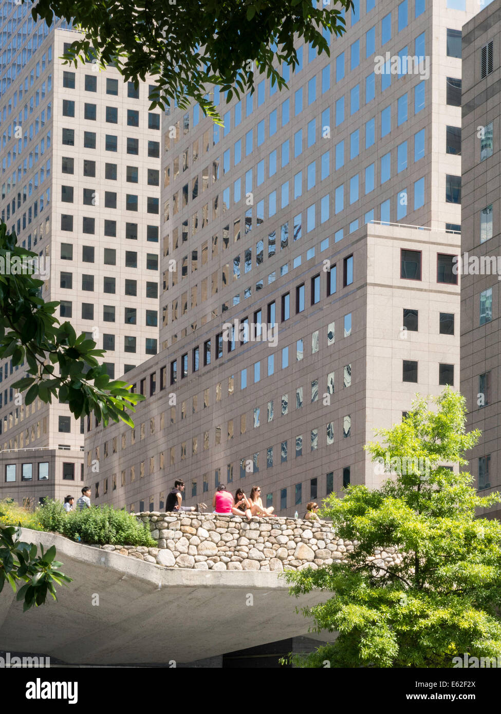 Irish Hunger Memorial in Lower Manhattan, NYC, USA Stock Photo