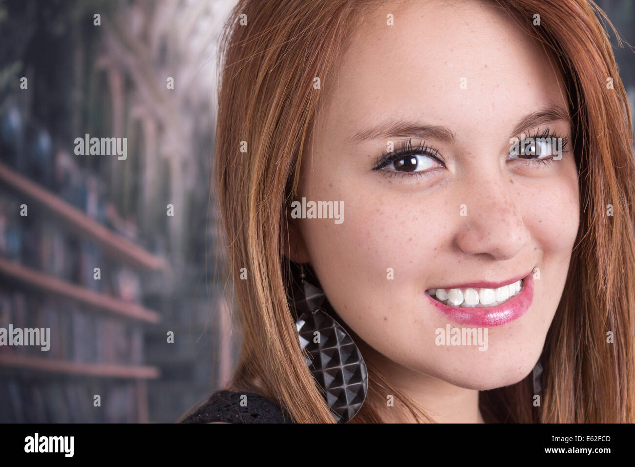 Closeup of young teenage girl's face Stock Photo - Alamy
