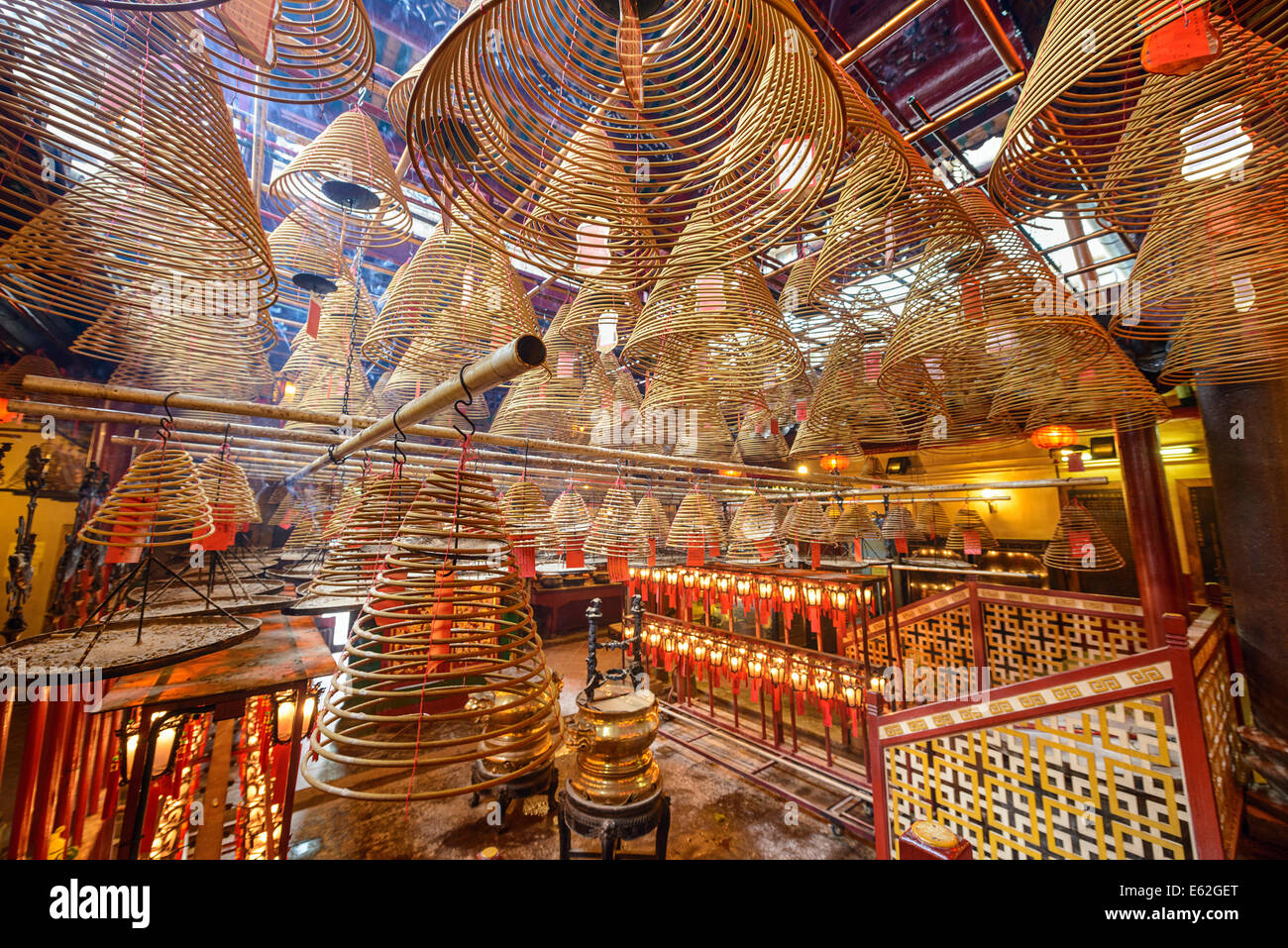 Man Mo Temple in Hong Kong, China. Stock Photo