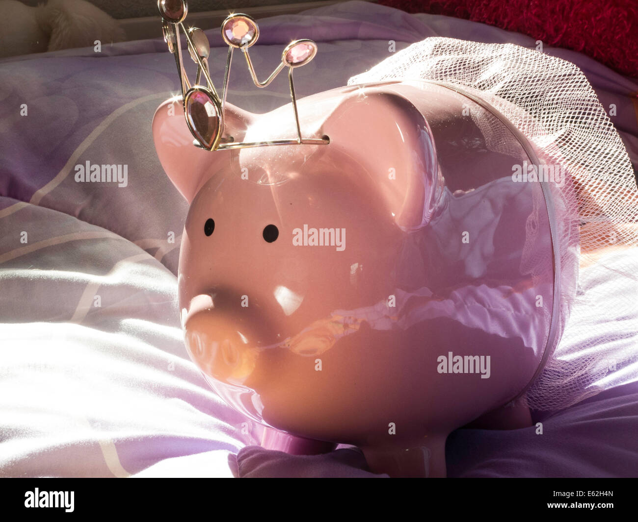 Pink Ceramic Princess Piggy Bank, USA Stock Photo Alamy