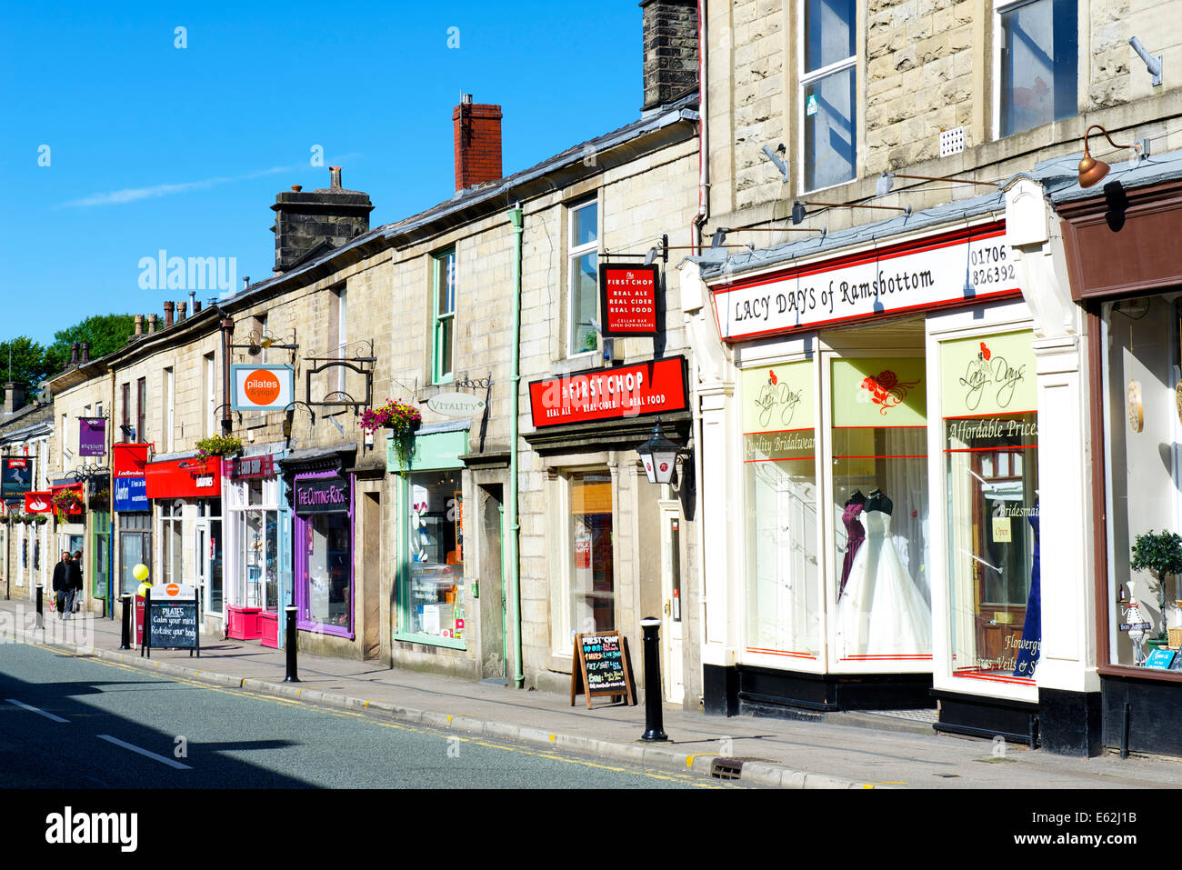 Street in Ramsbottom, Greater Manchester, England UK Stock Photo