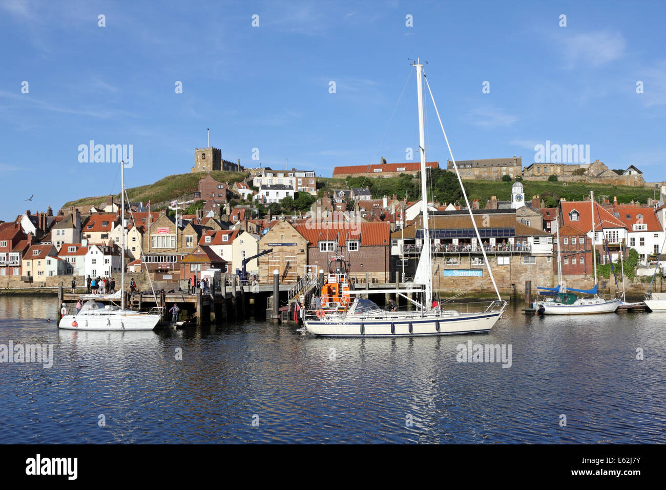 The pretty coastal town of Whitby, North Yorkshire, England, UK Stock