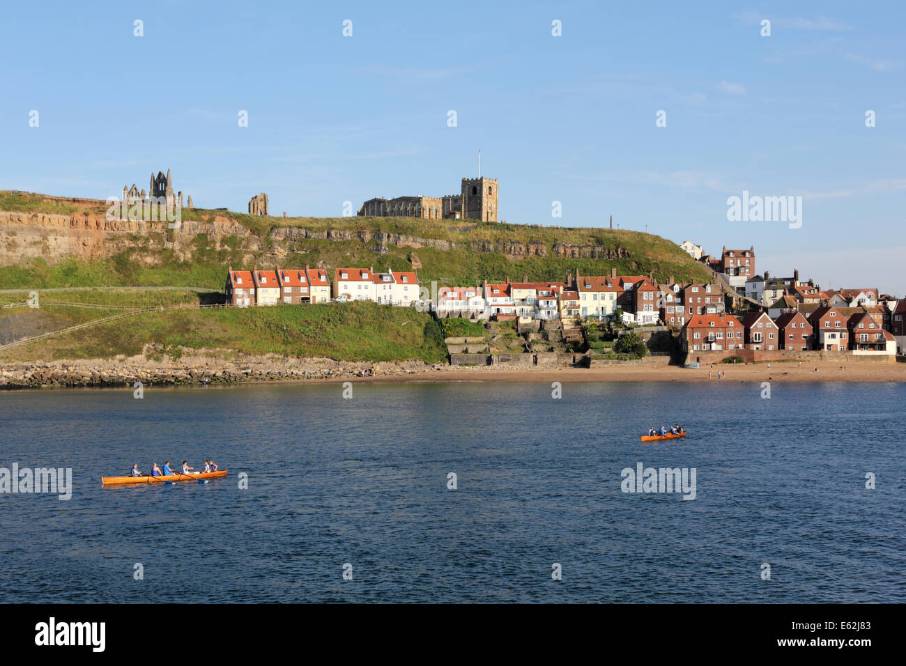 The pretty coastal town of Whitby, North Yorkshire, England, UK. Stock Photo