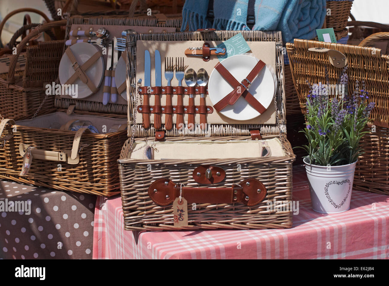 Picnic baskets for sale at The Ellingham & Ringwood Agricultural