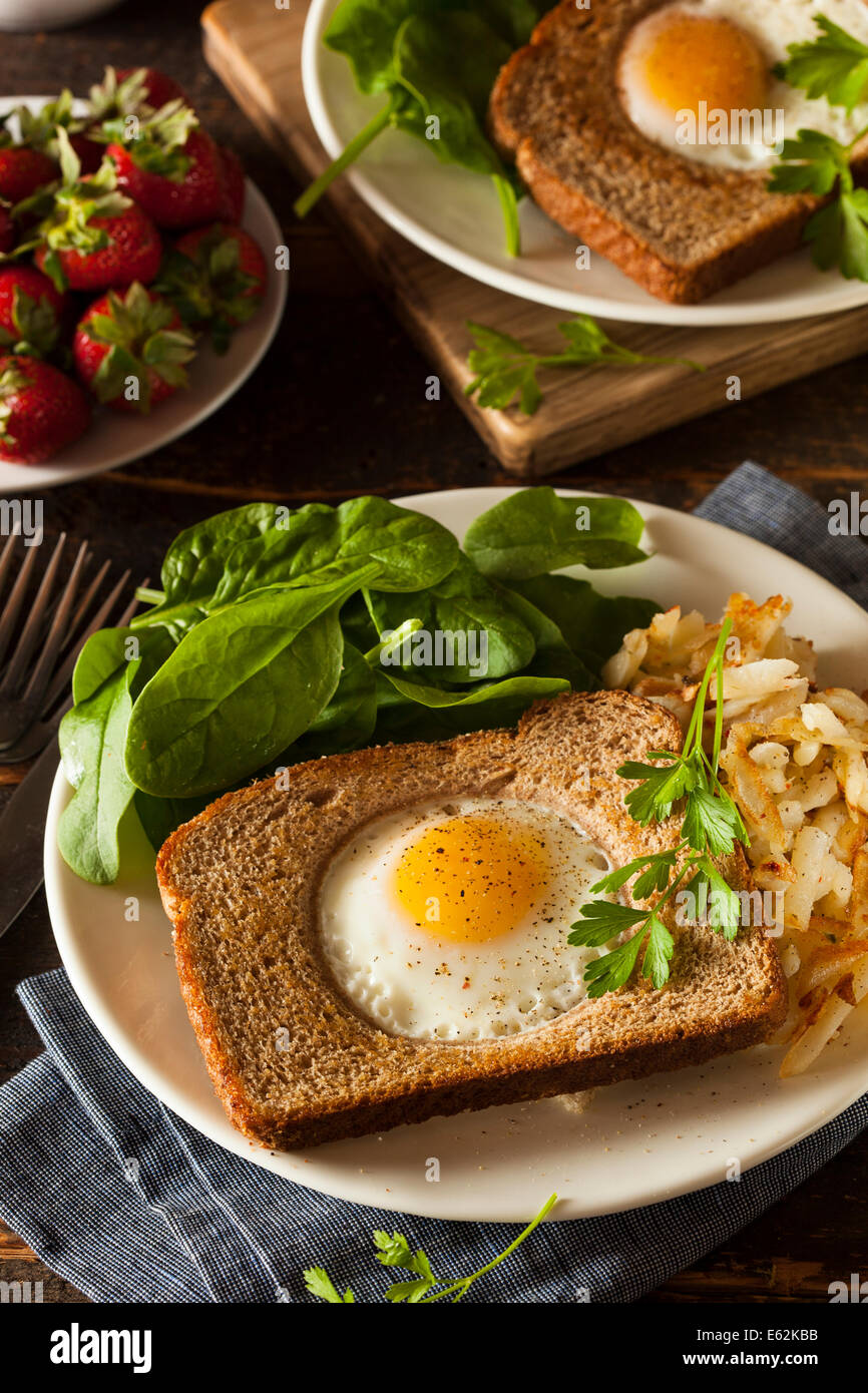 Healthy Egg in a Basket for Breakfast Stock Photo Alamy