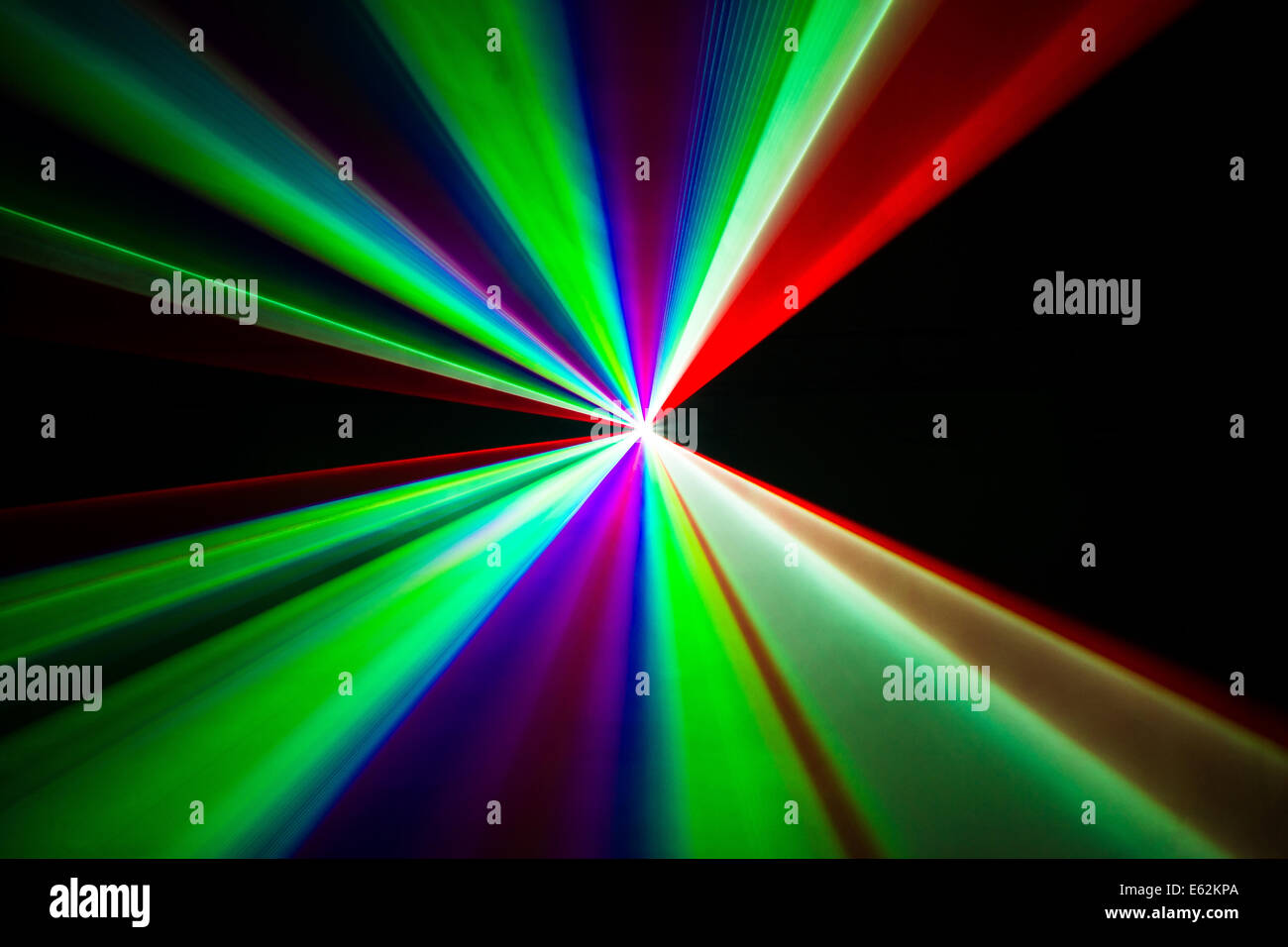 Colourful Laser beams shooting in all directions Stock Photo Alamy