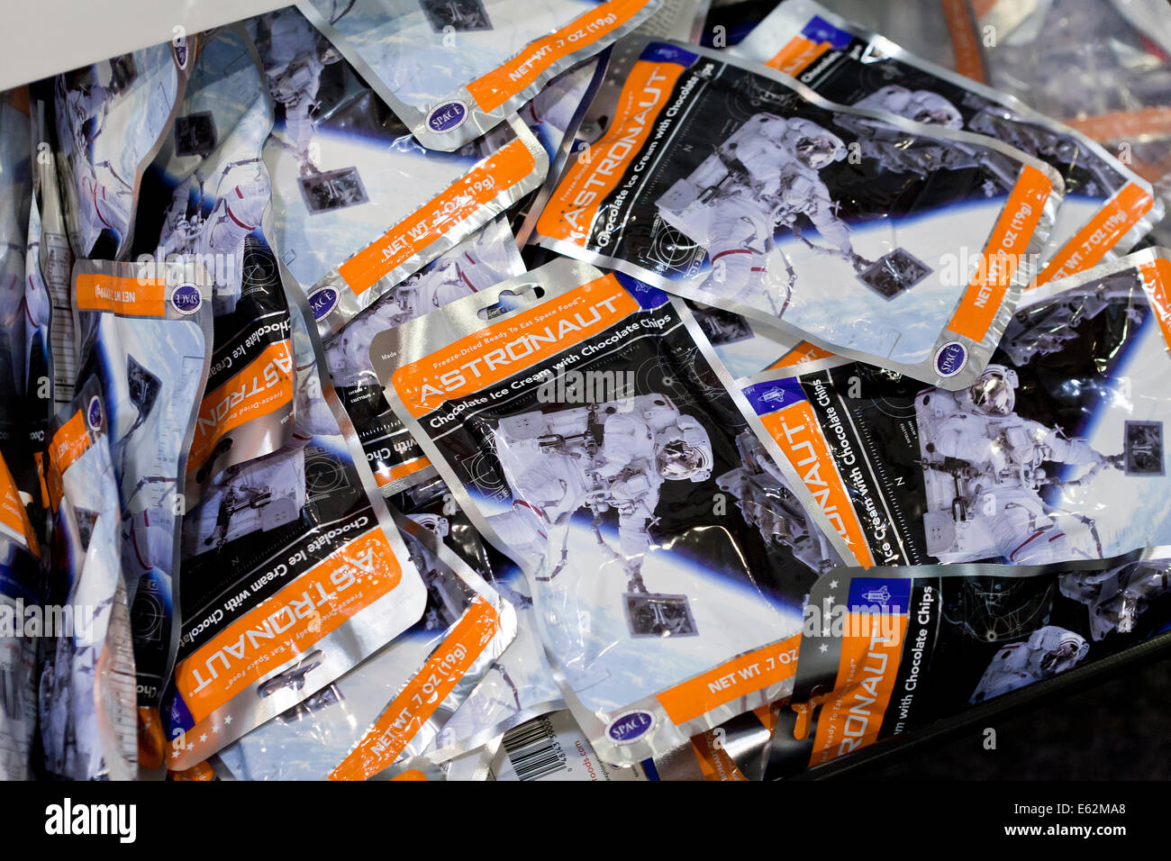 Freeze dried space food for sale at National Air and Space Museum - Washington, DC USA Stock Photo