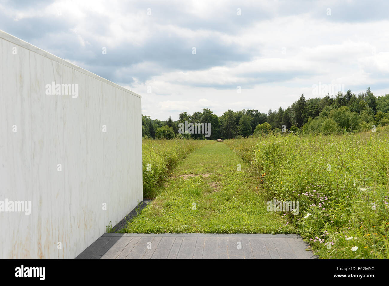 SHANKSVILLE, PENSYLVANIA - JULY 18-2014: Path of crash of flight 93 at National Memorial outside Shanksville, PA Stock Photo