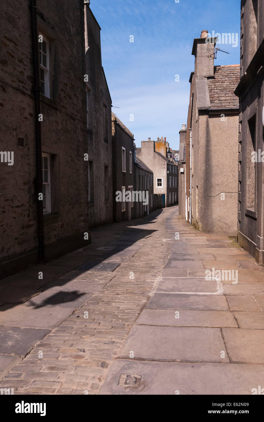 Stromness main street on a sunny Monday afternoon in summer Stock Photo