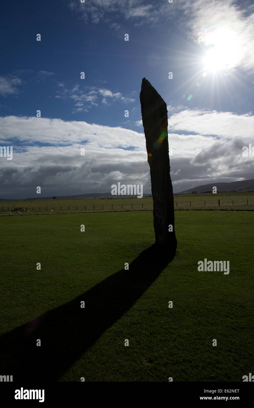 One of the stones of Stenness, Orkney Stock Photo