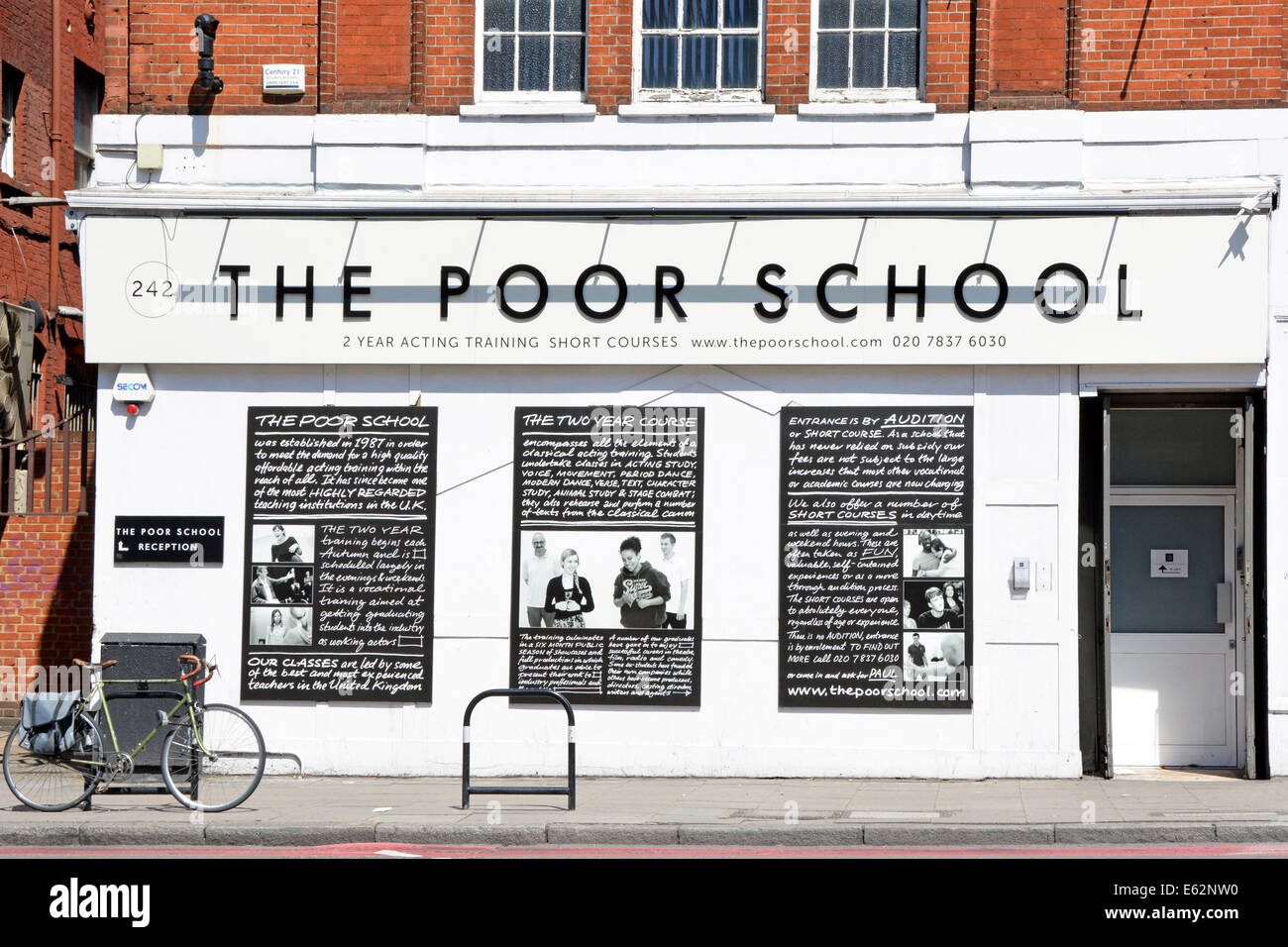 The Poor School and Workhouse Theatre drama school front elevation Stock Photo